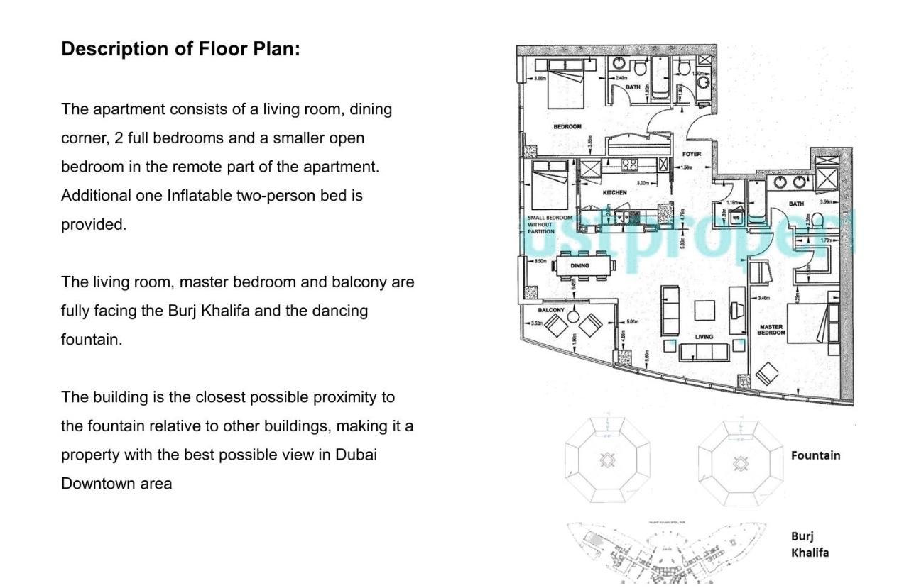 Elite Royal Apartment - Full Burj Khalifa & Fountain View - 2 Bedrooms And 1 Open Bedroom Without Partition 迪拜 外观 照片